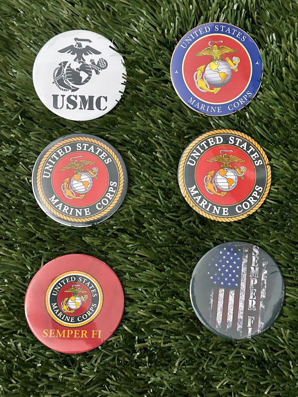 USMC United States Marine Corps pin back buttons